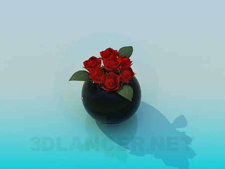 3 डी मॉडल गुलाब - पूर्वावलोकन