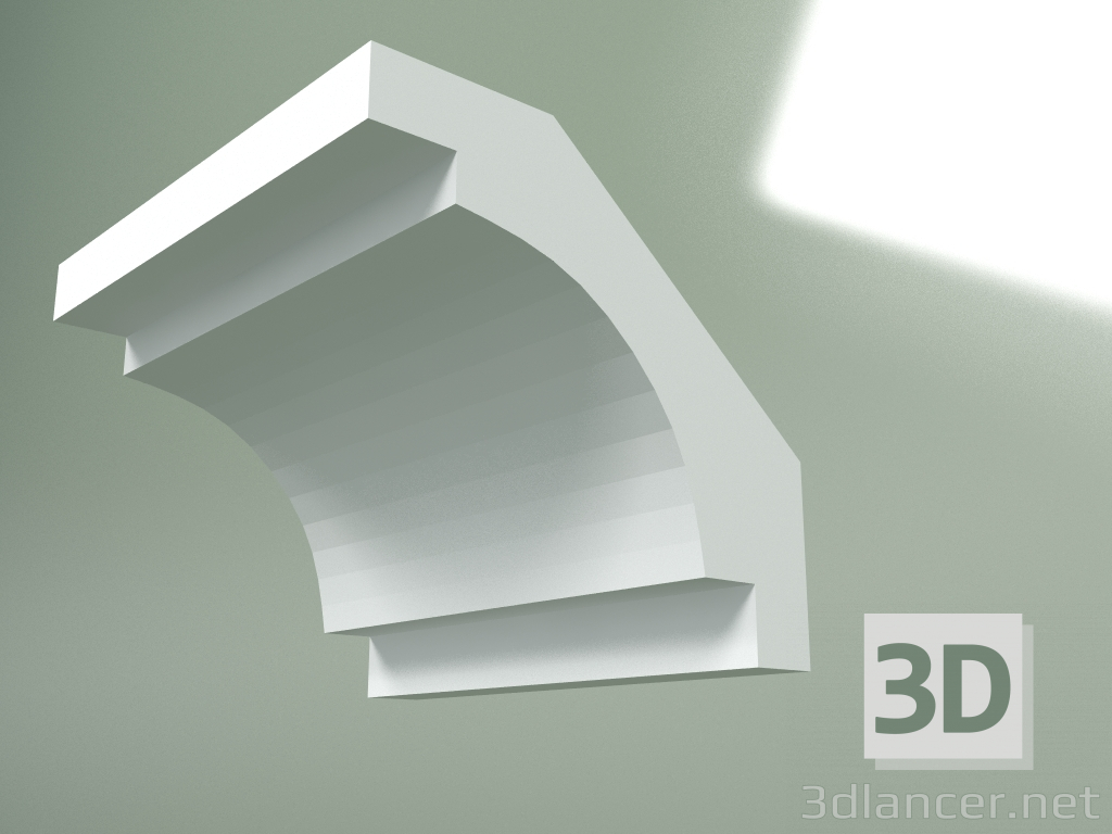 modello 3D Cornicione in gesso (zoccolo a soffitto) KT215-2 - anteprima