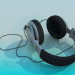 3 डी मॉडल बंद प्रकार headphones - पूर्वावलोकन