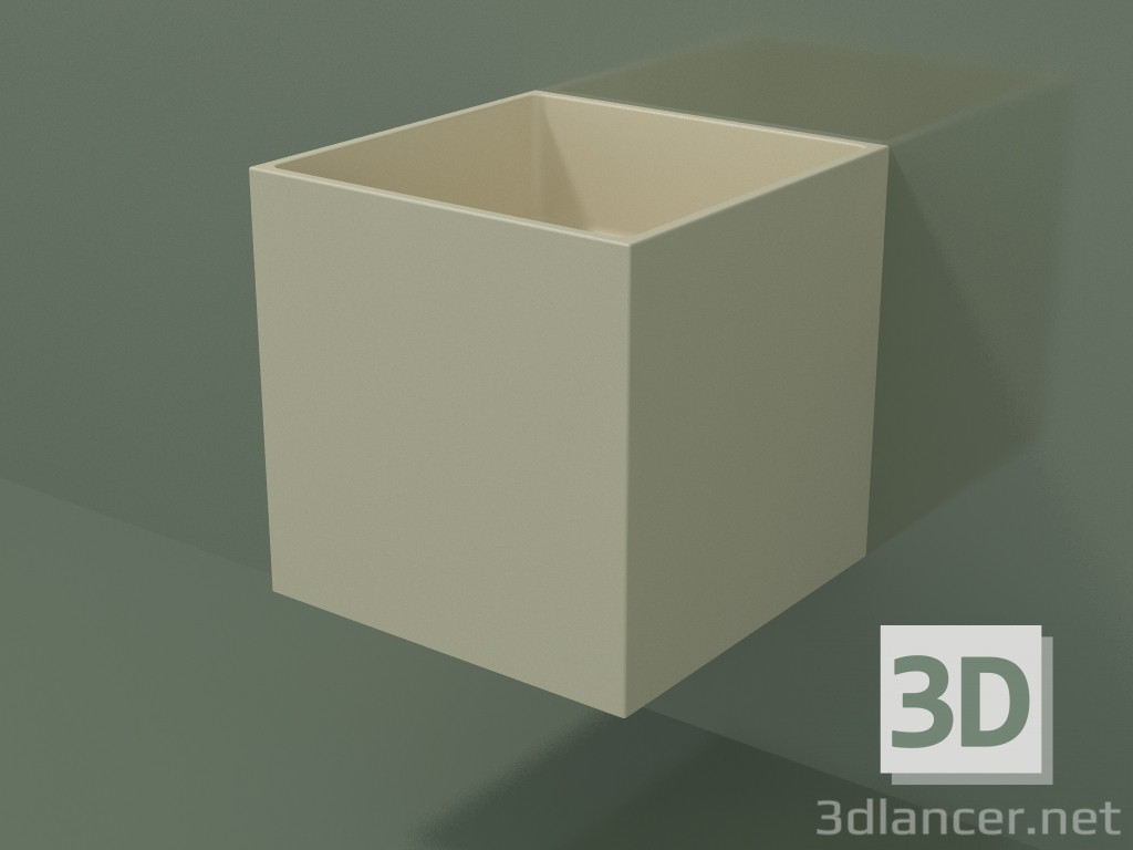 3D modeli Duvara monte lavabo (02UN12101, Bone C39, L 36, P 36, H 36 cm) - önizleme