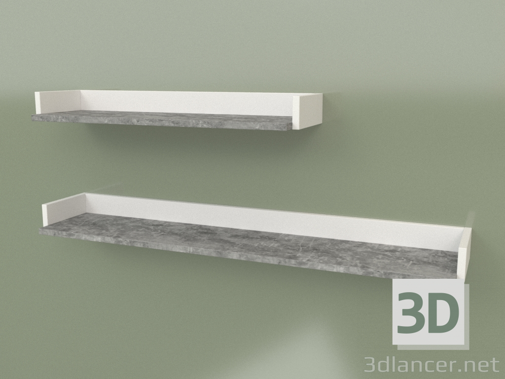 modèle 3D Ensemble d'étagères suspendues (30262) - preview