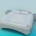 3d модель Ліжко з тумбами – превью