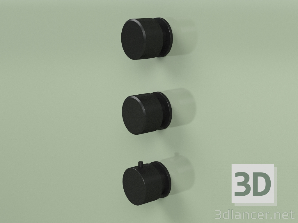 modèle 3D Set mitigeur thermostatique avec 2 vannes d'arrêt (16 49 0, NO) - preview