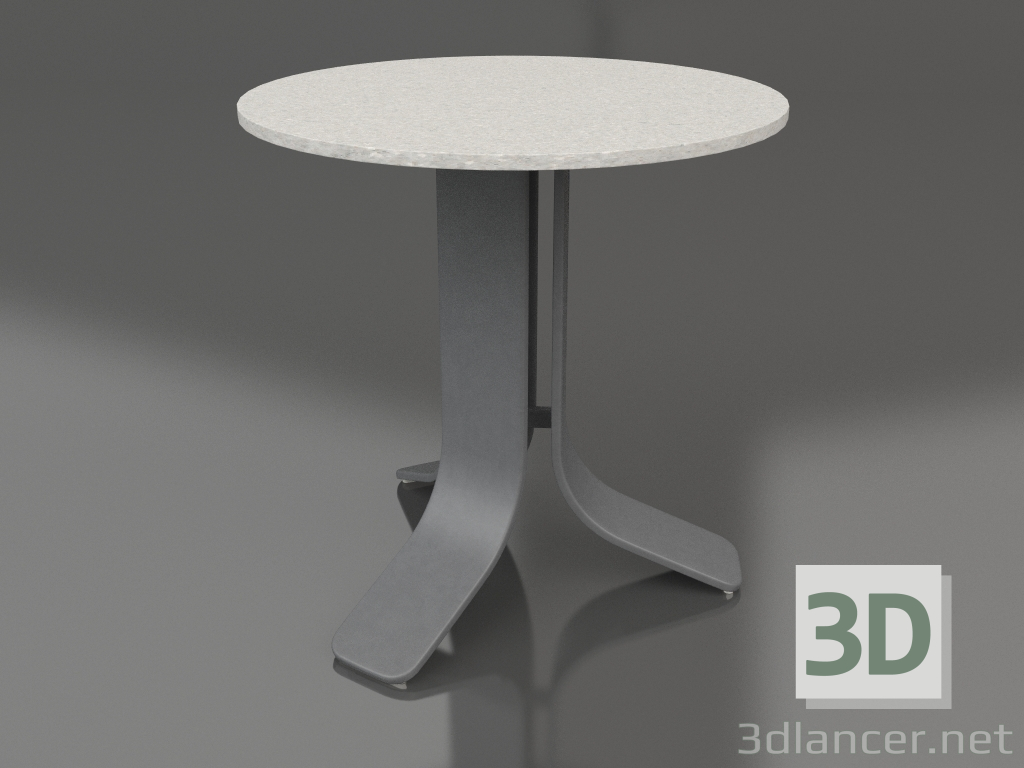 modello 3D Tavolino Ø50 (Antracite, DEKTON Sirocco) - anteprima