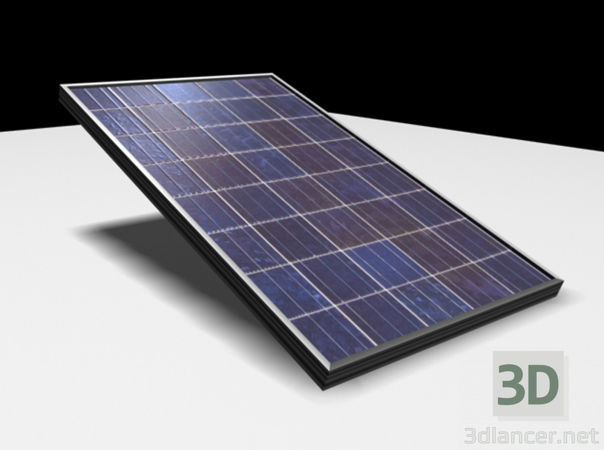 Modelo 3d bateria solar - preview