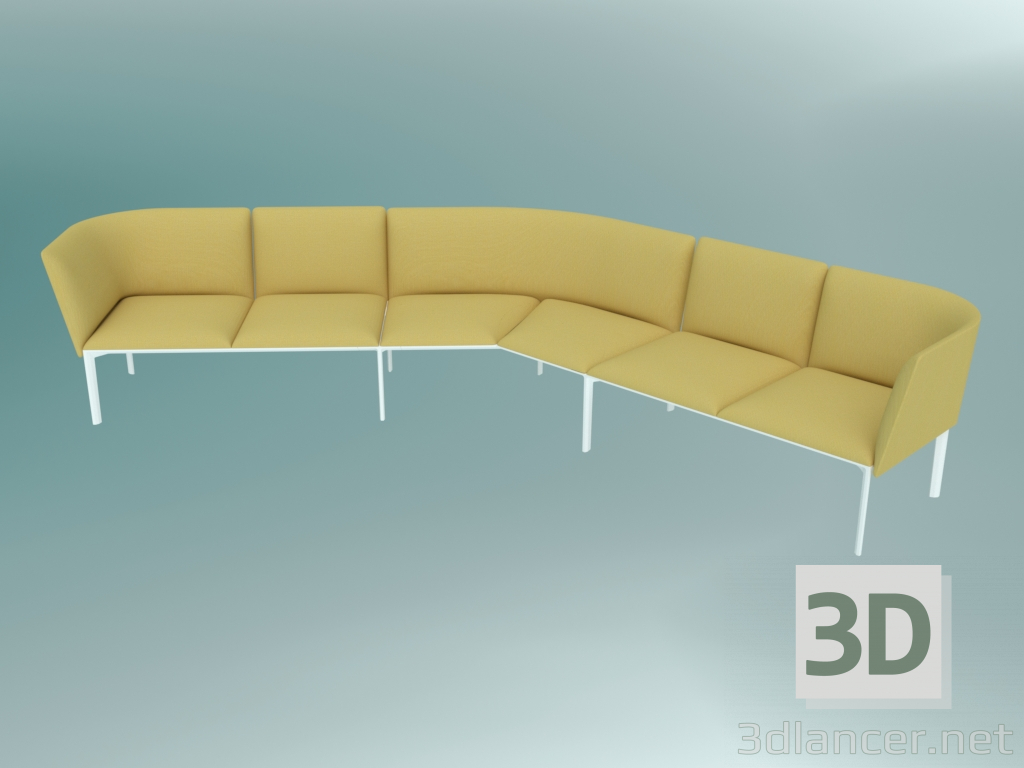 3D modeli Modüler kanepe ADD V şekli - önizleme