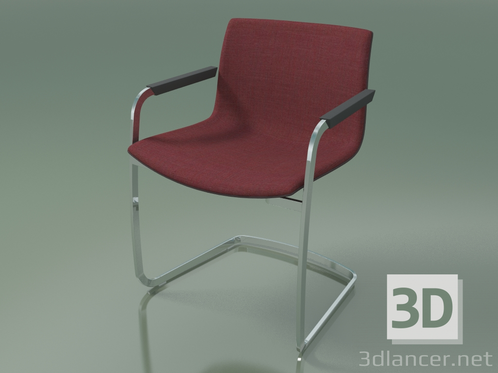 modèle 3D Chaise 2091 (sur la console, avec accoudoirs, avec garniture avant en tissu, polypropylène PO00404) - preview
