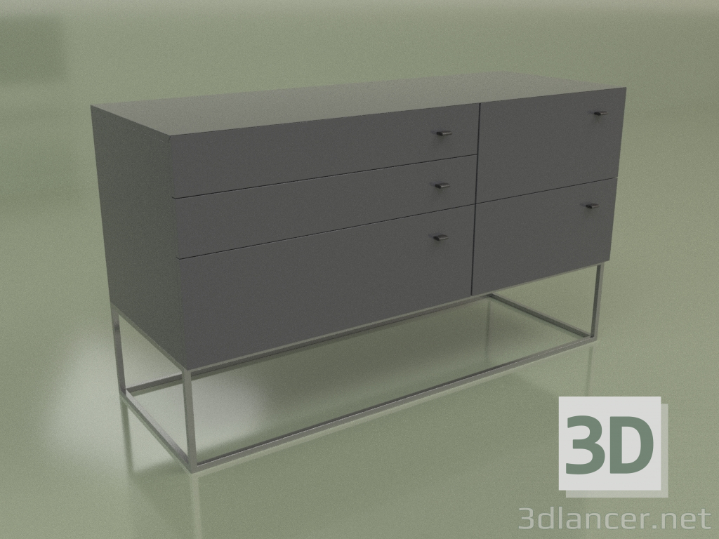 3d model Chest of drawers Lf 300 (Anthracite) - preview