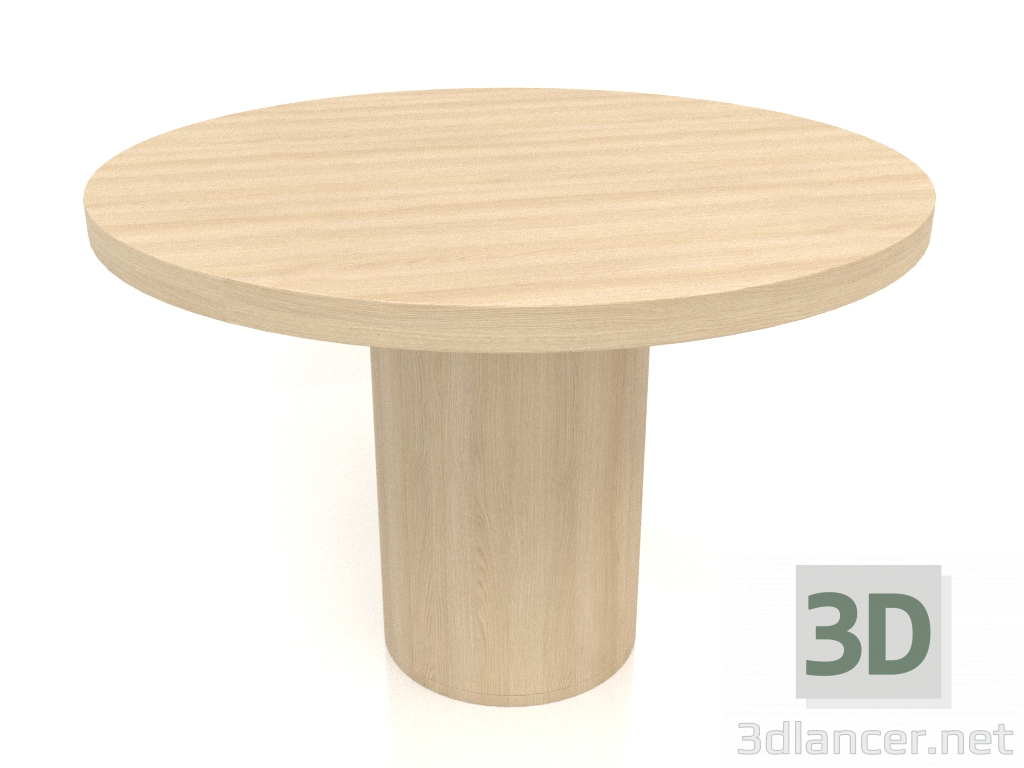 3d model Dining table DT 011 (D=1100x750, wood white) - preview