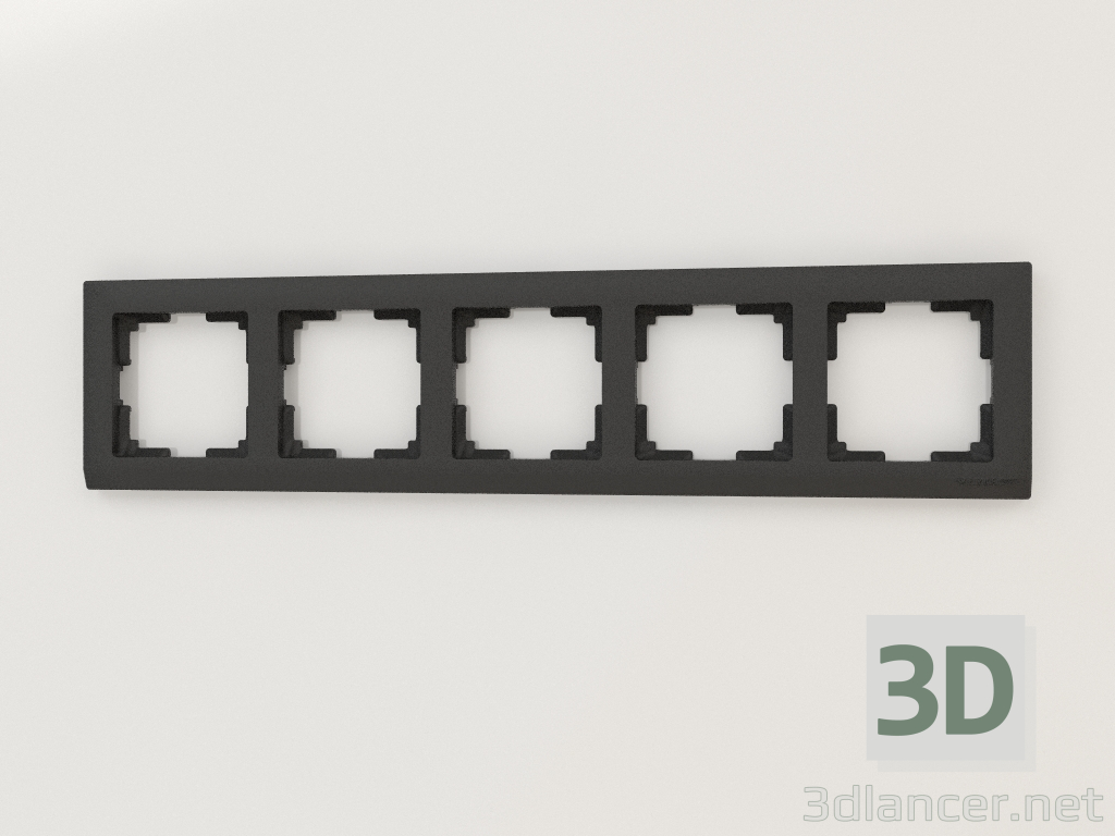 modello 3D Telaio per 5 pali Stark (nero) - anteprima