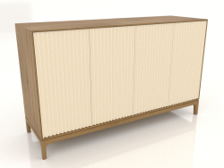 Mueble de TV FARGO con fachadas fresadas 1600x500x950 mm (vainilla, roble natural, opción 2)