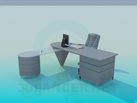 Modelo 3d Mesas executivo - preview