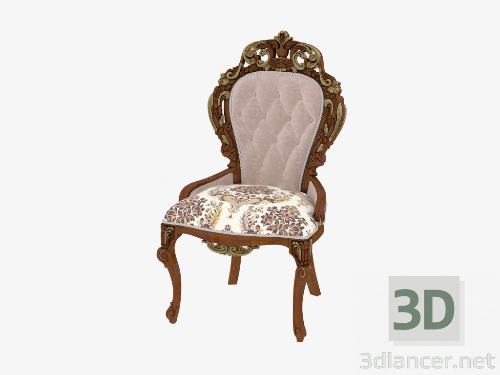 modèle 3D Chaise à manger en style classique 110 - preview