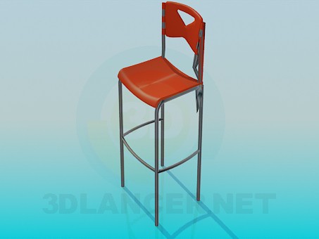 3d модель Високий стілець – превью