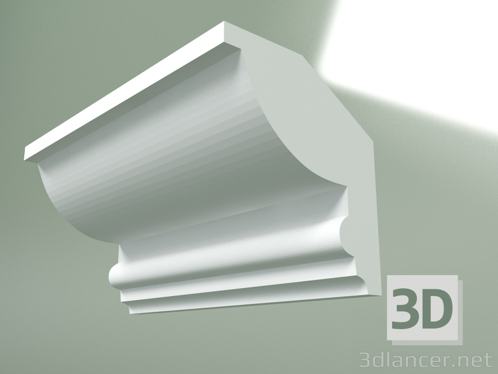 modello 3D Cornicione in gesso (zoccolo a soffitto) KT227 - anteprima