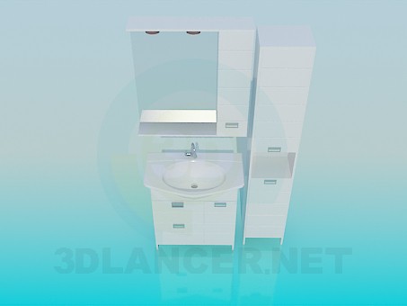 modello 3D I mobili in bagno - anteprima