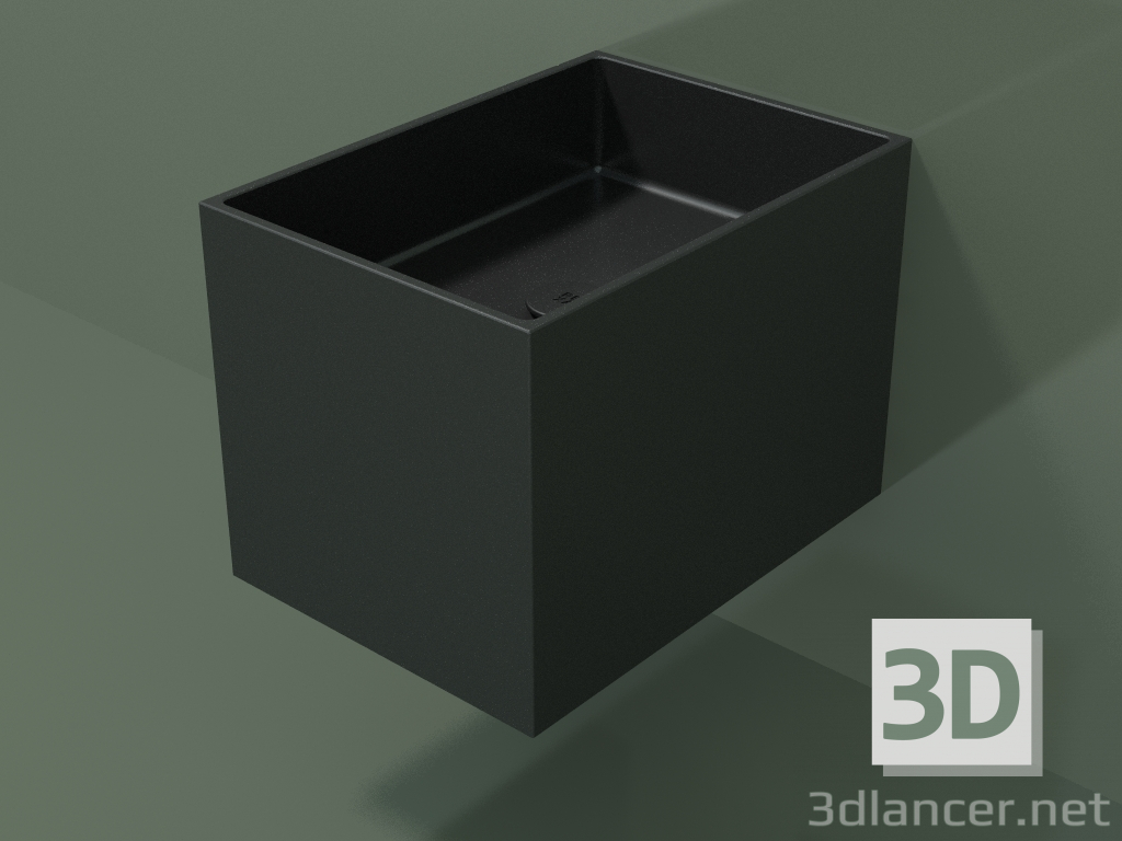 3d model Wall-mounted washbasin (02UN12301, Deep Nocturne C38, L 36, P 50, H 36 cm) - preview