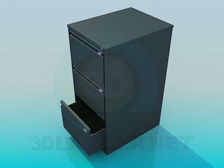 modèle 3D Armoire pour les documents au bureau - preview