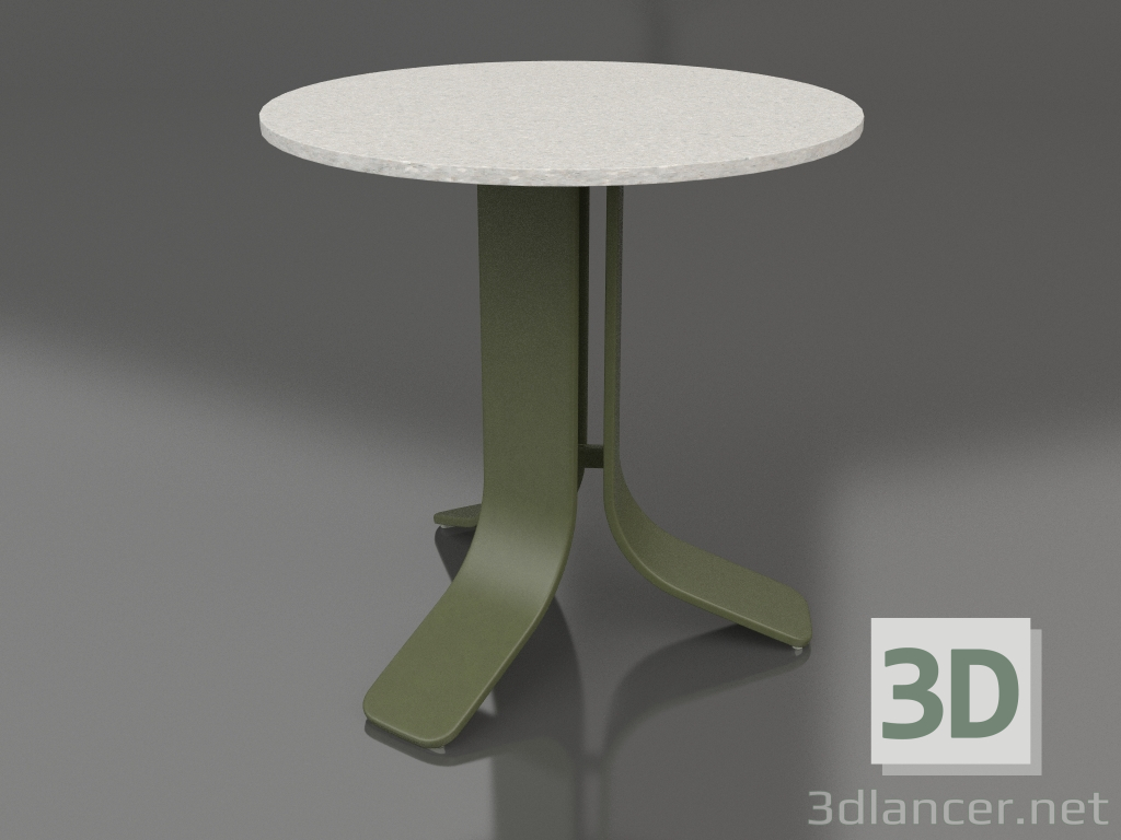 modello 3D Tavolino Ø50 (verde oliva, DEKTON Sirocco) - anteprima