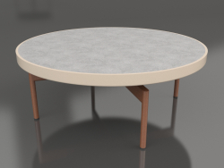 Round coffee table Ø90x36 (Sand, DEKTON Kreta)