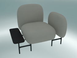 Isole modular seat system (NN1, seat with a rectangular table on the right, armrest on the left)