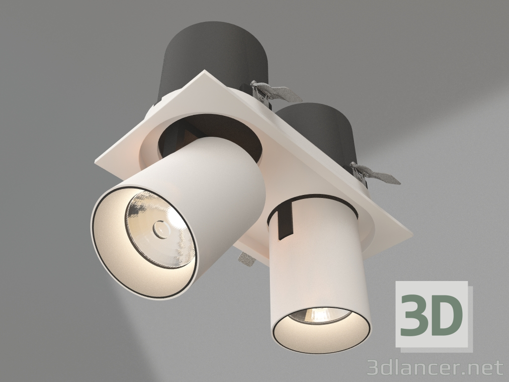 modello 3D Lampada LGD-PULL-S100x200-2x10W Warm3000 (WH, 20 gradi) - anteprima