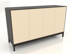 TV sehpası FARGO frezelenmiş cepheli 1600x500x950 mm (vanilya, wenge meşe, seçenek 2)