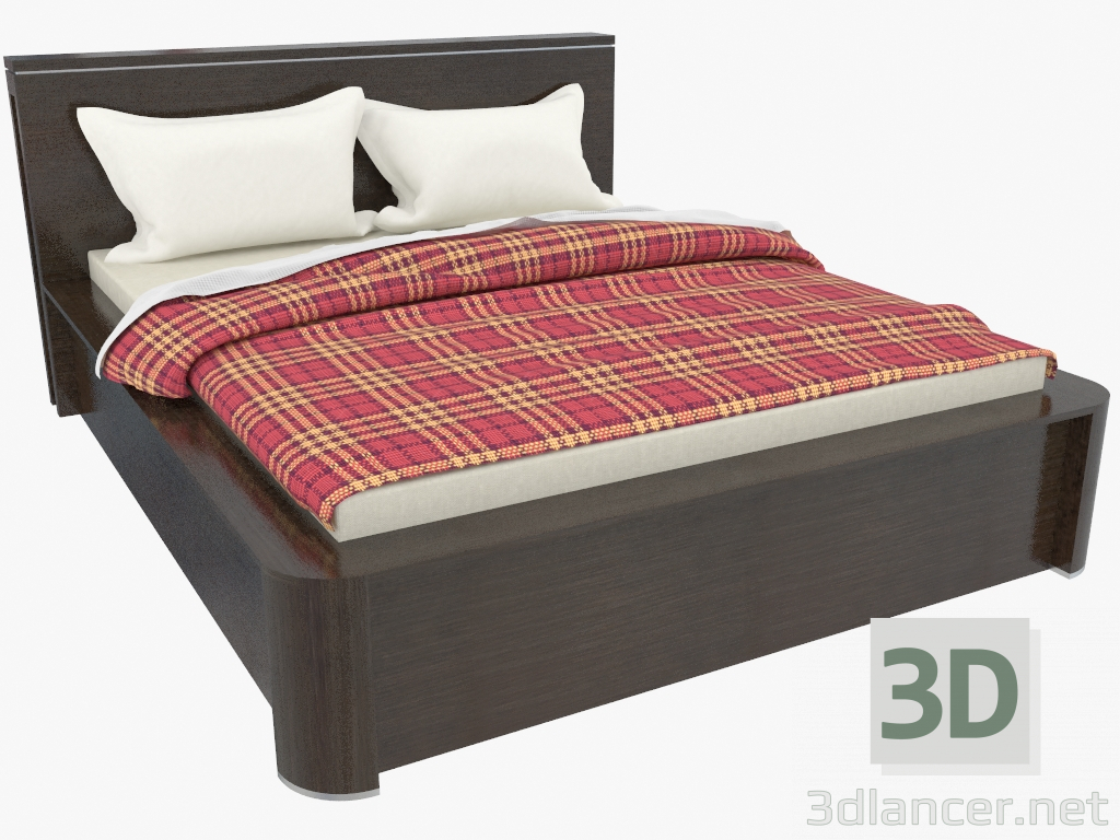 3d модель Кровать двуспальная 186х100х230 (460-12) – превью