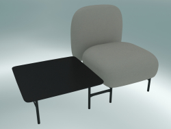 Sistema de asiento modular Isole (NN1, asiento con respaldo alto con mesa cuadrada a la derecha)