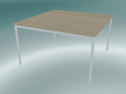 Base de table carrée 128x128 cm (Chêne, Blanc)