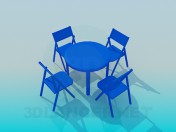 Комплект стол со стульями для летнего кафе