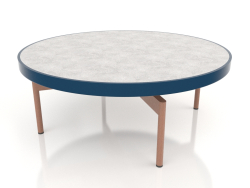 Table basse ronde Ø90x36 (Gris bleu, DEKTON Kreta)