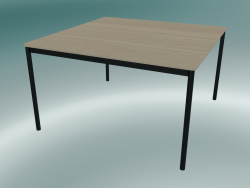 Base de table carrée 128x128 cm (Chêne, Noir)