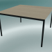 3 डी मॉडल स्क्वायर टेबल बेस 128x128 सेमी (ओक, ब्लैक) - पूर्वावलोकन