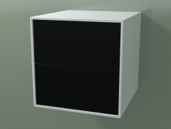 Doppelbox (8AUACB01, Gletscherweiß C01, HPL P06, L 48, P 50, H 48 cm)