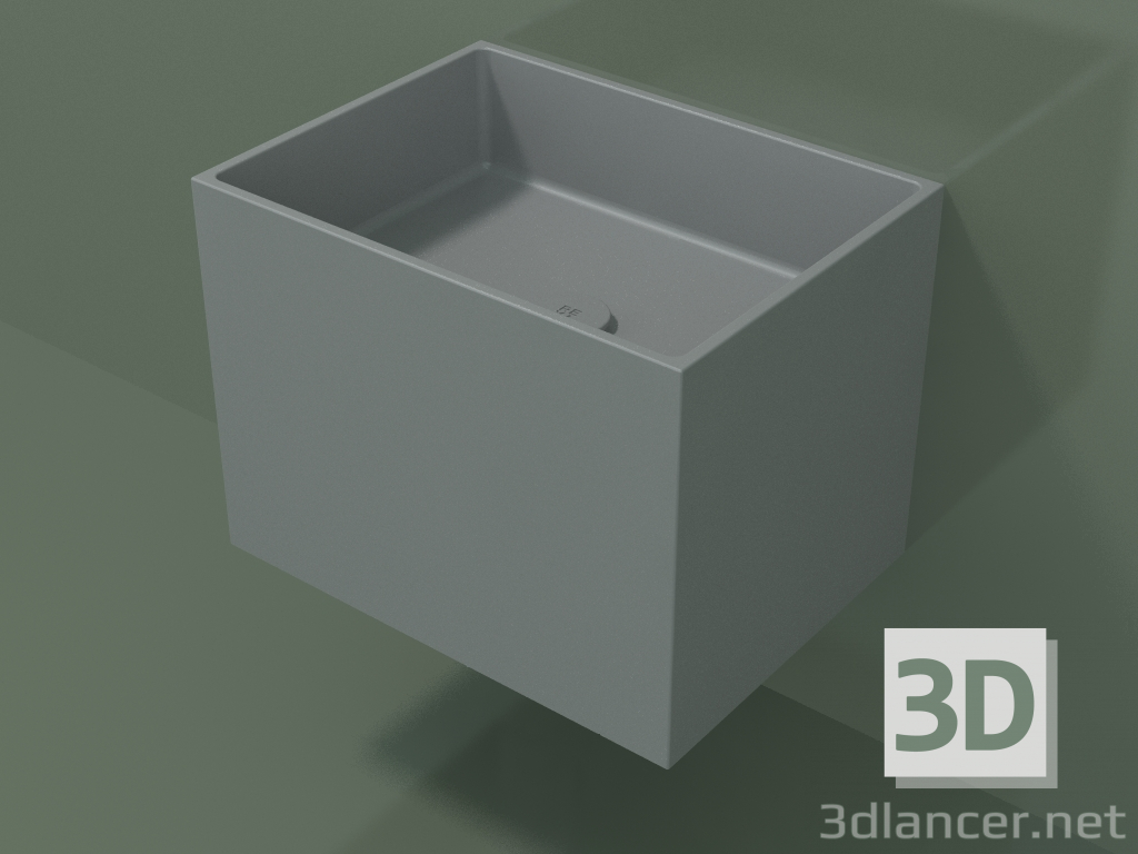 modèle 3D Lavabo suspendu (02UN22101, gris argenté C35, L 48, P 36, H 36 cm) - preview
