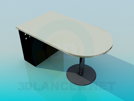 3D Modell Computer-Schreibtisch im Büro - Vorschau