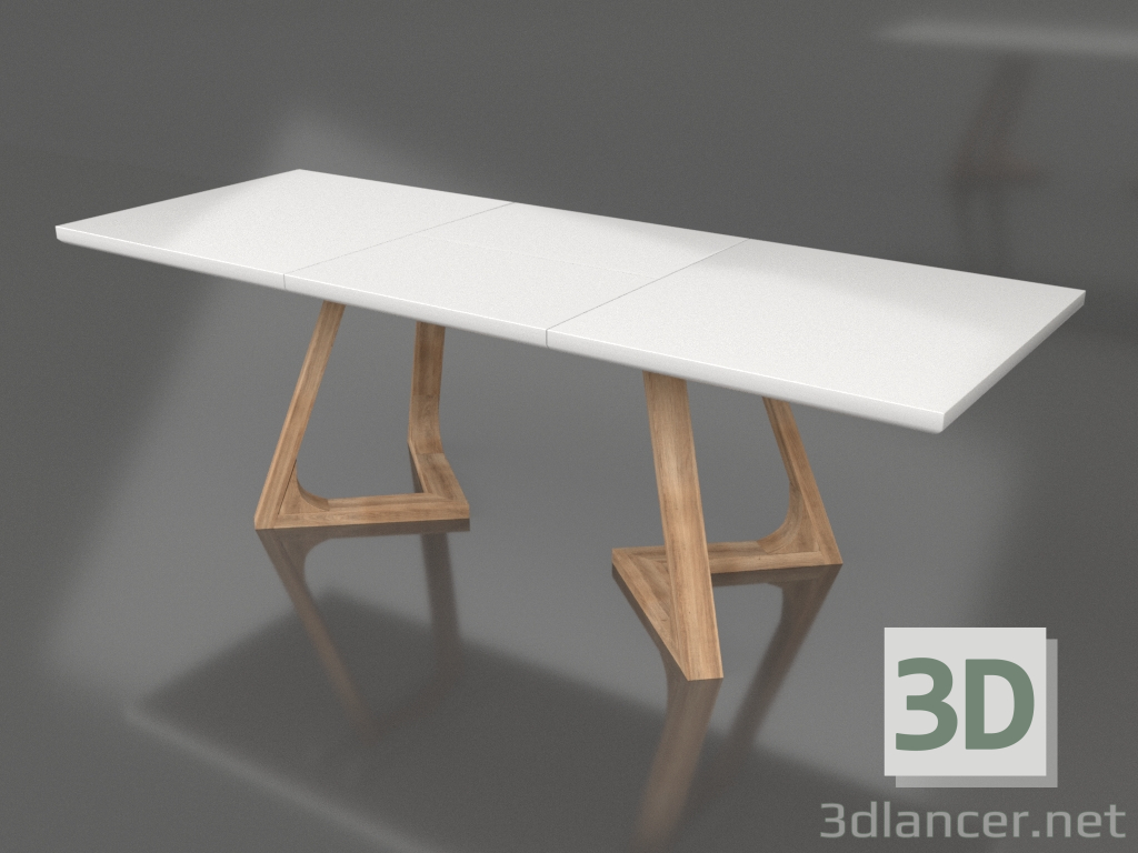 modello 3D Tavolo pieghevole Avalon (frassino bianco) - anteprima