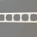 3D Modell Rahmen für 5 Pfosten Stark (Silber) - Vorschau