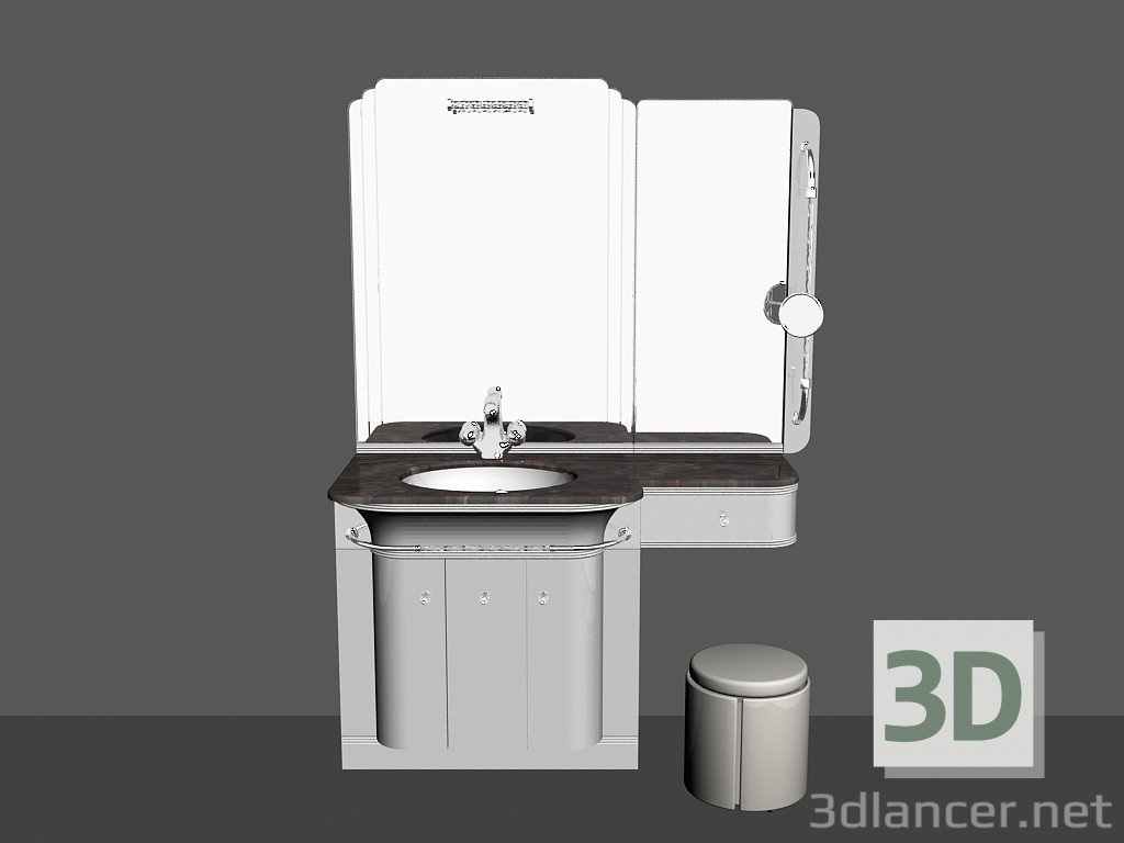 modèle 3D Système modulaire pour salle de bain (chanson) (60) - preview