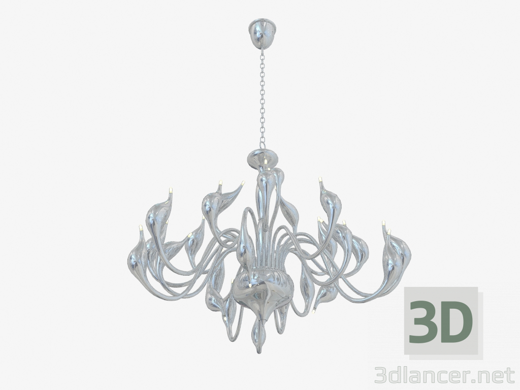 modello 3D Ciondolo lampadario Cigno Collo (751244) - anteprima