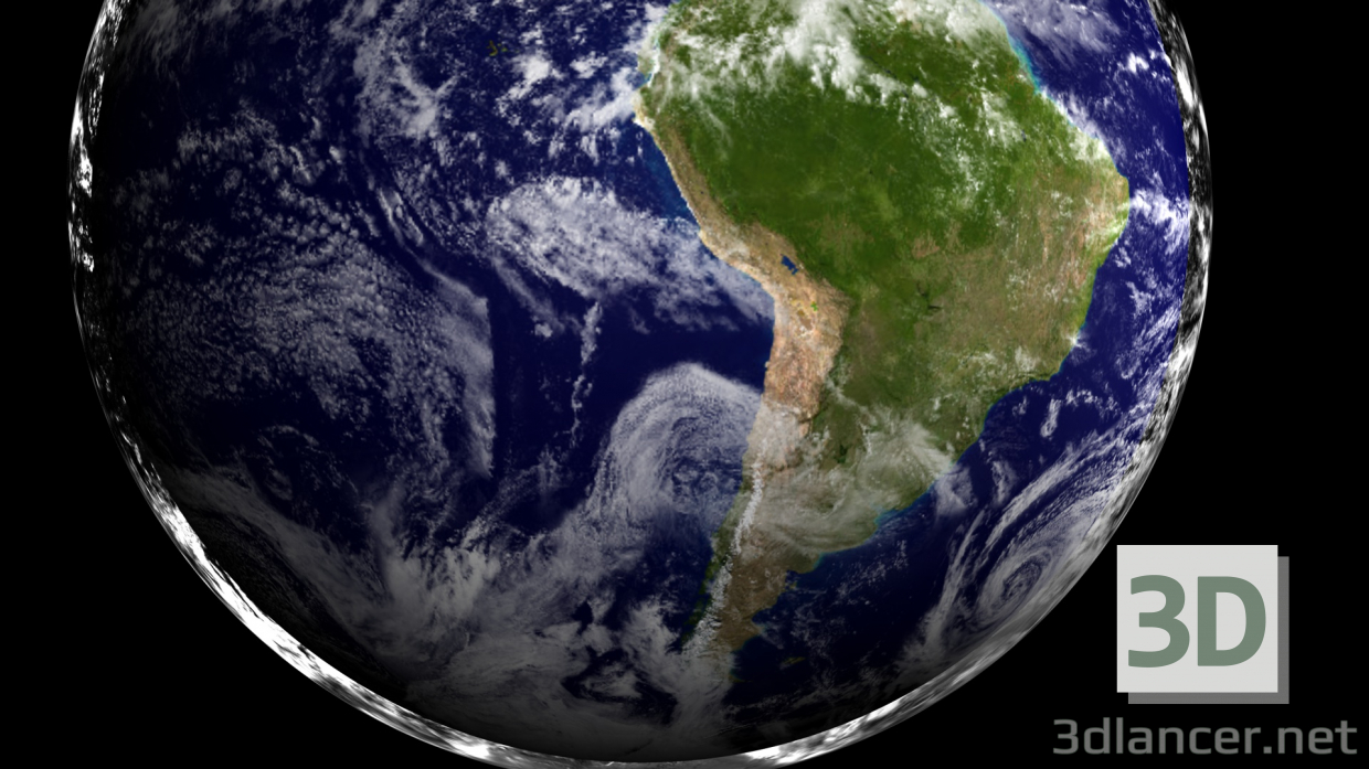 3d модель Земной шар – превью