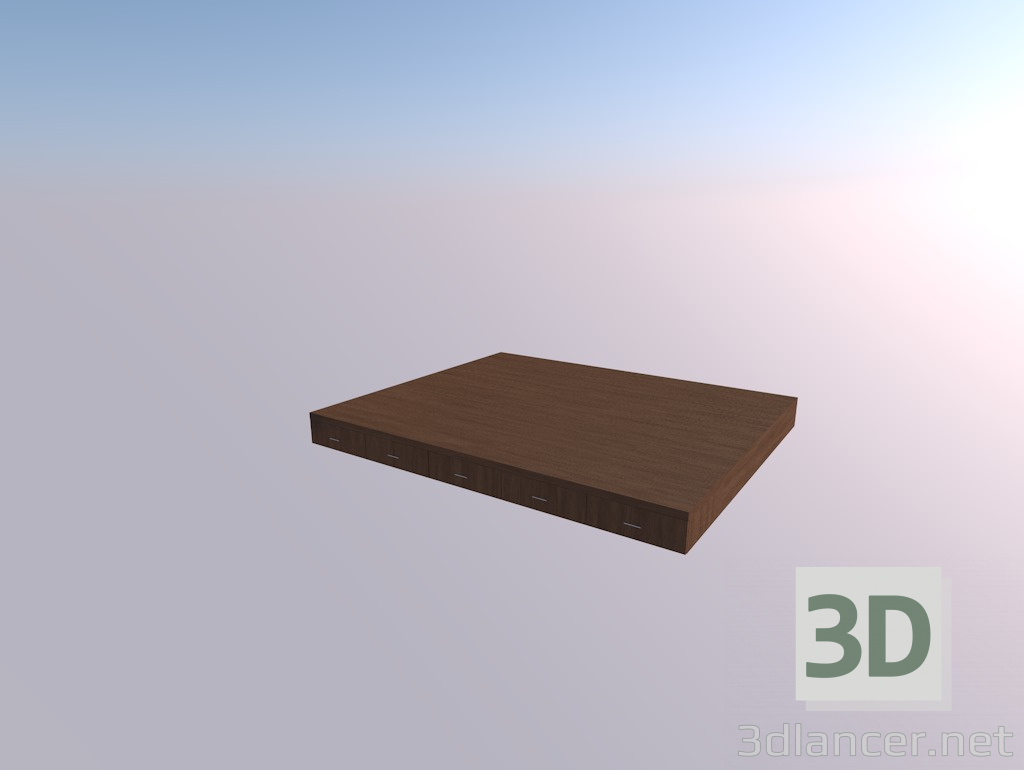 3D Modell Podium für Bett - Vorschau
