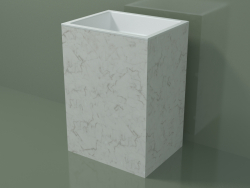 Freestanding washbasin (03R136301, Carrara M01, L 60, P 48, H 85 cm)