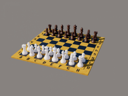 Шахматна дошка з шахматами. Chess board with chess. Шахматная доска с шахматами.