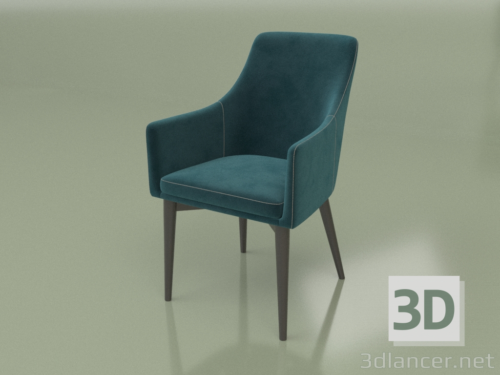 modèle 3D Demi-fauteuil Miami (wengé) - preview
