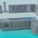 3d model Big kitchen - preview