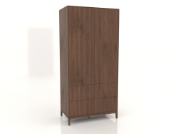Wardrobe FARGO 1050x600x2200 mm (tobacco oak, 2 doors, 4 drawers)
