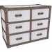 3d model Chest Of Drawers White Croco - preview