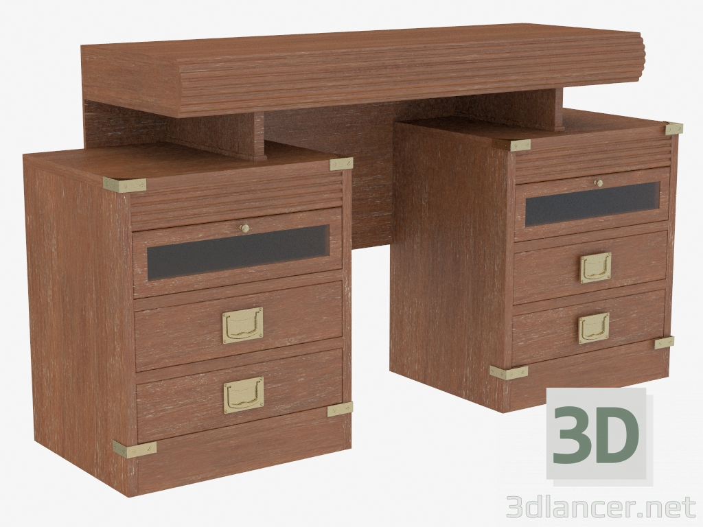 3 डी मॉडल ड्रेसिंग टेबल के साथ दराज के छाती - पूर्वावलोकन